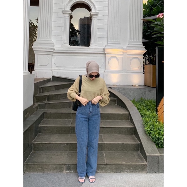 batwing sweater atasan rajut blouse rajut-8