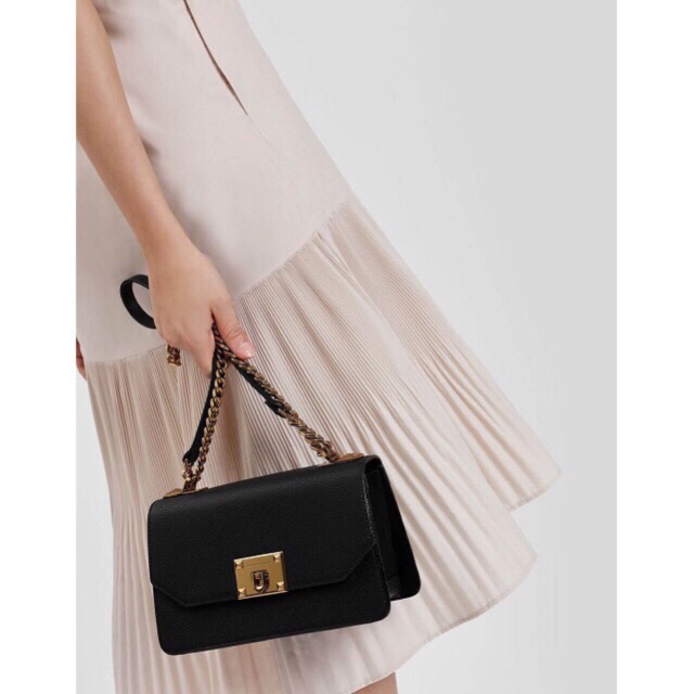 Charles and keith classic front flap shoulder bag cnk ck