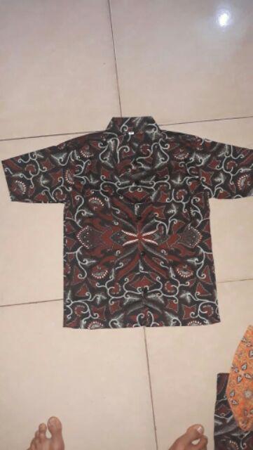 Batik Khan - Couple Ayah Anak Kidz Batik Anak Kemeja Pria Motif Gading Mas