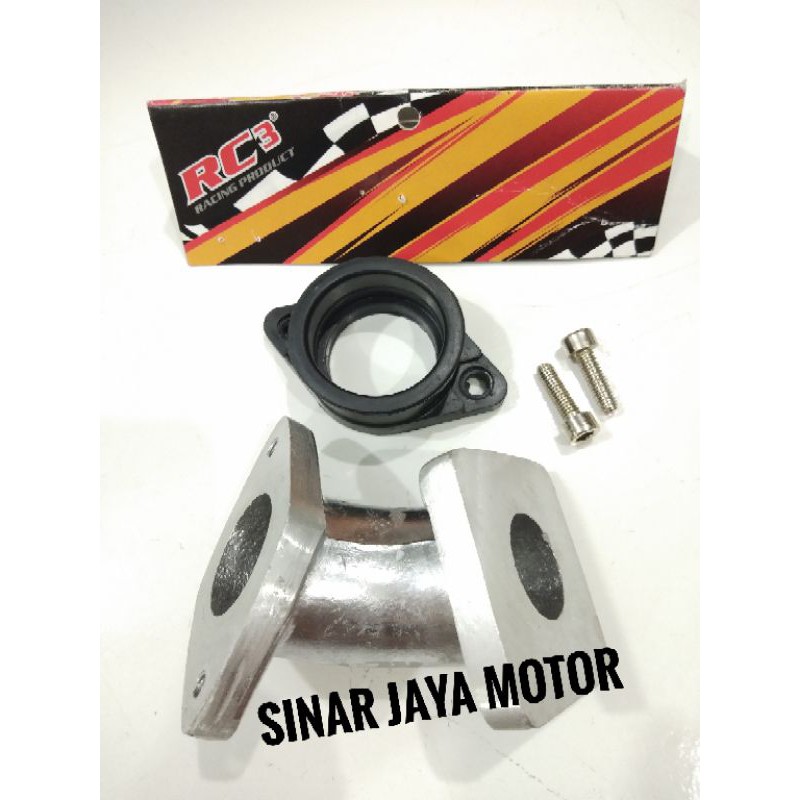 Intake intek manifold Rc3 untuk motor bebek Jupiter z vega Supra Kharisma untuk pakai karbu 32mm