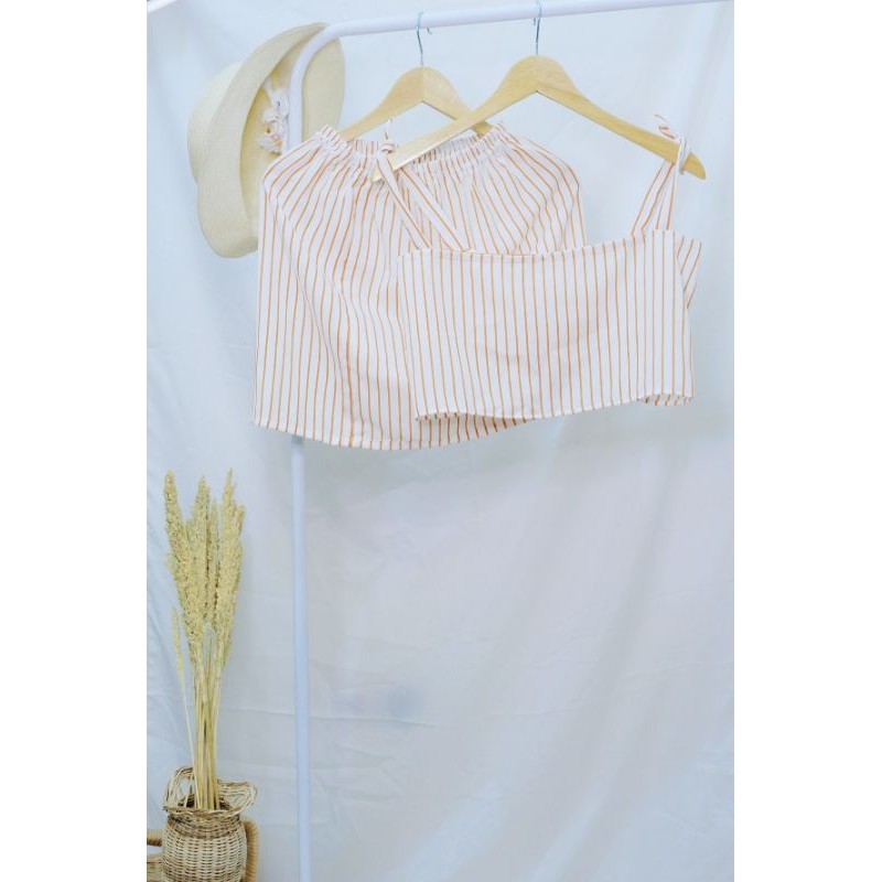 Amarillo Crop Top Set - Korean Set - Summer Set