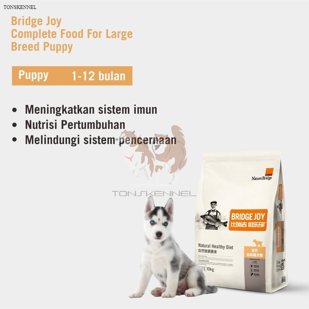 Nature Bridge Joy Puppy Dog 10kg / Makanan Anak Anjing Kering Dogfood Dog Food Bridgejoy