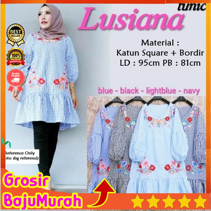 Baju Tunik Batik Merak Kombinasi Katun Embos Cantik Simpel Baju Tunik Batik Merak Kombinasi Katun Embos Cantik Simpel