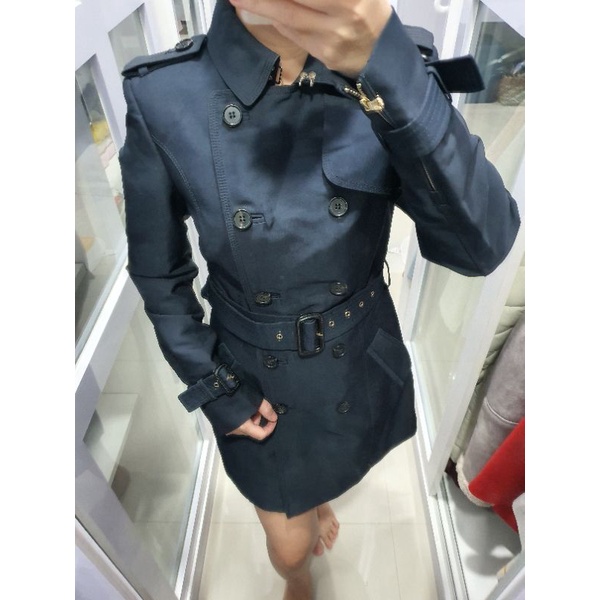 PRELOVED Outer Winter Coat Zara_Navy Blue_Pakaian Fashion Wanita