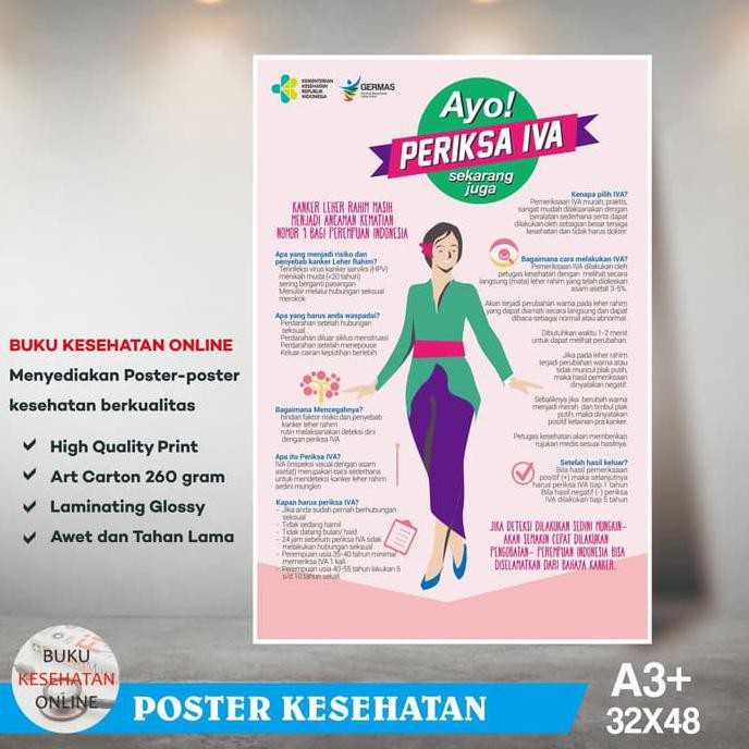 

Poster Kesehatan AYO PERIKSA IVA - LAMINATING GLOSSY TERLENGKAP