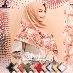 Jilbab Segiempat Voal Osaka Jahit TepiUMAMA Hijab Segiempat Motif