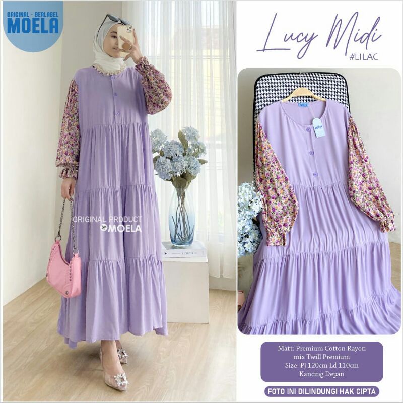 MAUSI, LUCY,MIOMI,BISTY Midi Dress Ori by Moela