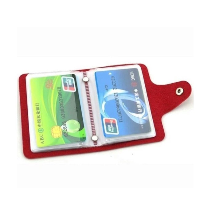 Dompet Kartu Nama Tempat Kredit ATM Card Holder  Souvenir KTP 24 Slot