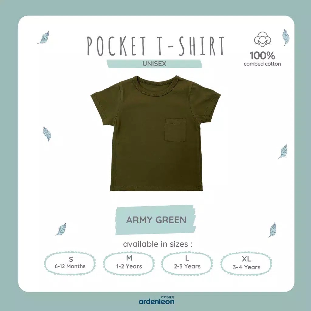 Ardenleon Pocket T-Shirt Unisex // Atasan Lengan Pendek Anak Unisex