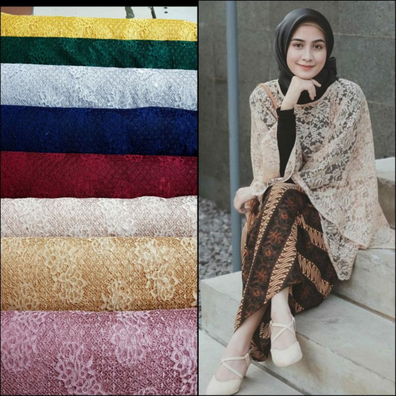  BROKAT  KATUN  BAHAN  BROKAT  BRUKAT KAIN BROKAT  MURAH KEBAYA 