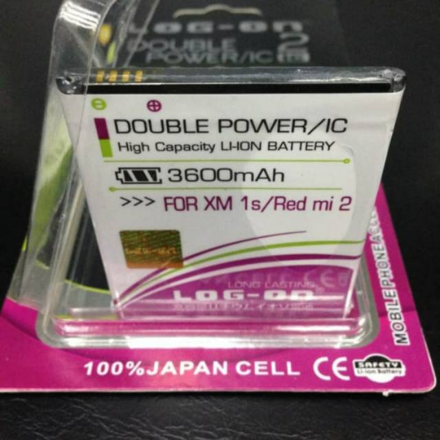 Baterai Batre Battery Log-On BM41 BM44 Xiaomi Redmi 1S 2S BM 41 BM 44 Double Power