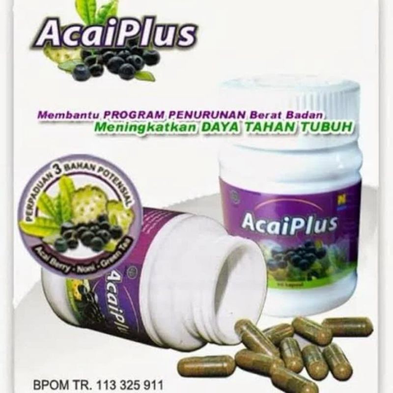AcaiPlus Nasa Original Obat Diet Pelangsing Badan Alami Tubuh Asli - Acaiplus Nasa Acai Berry BPOM