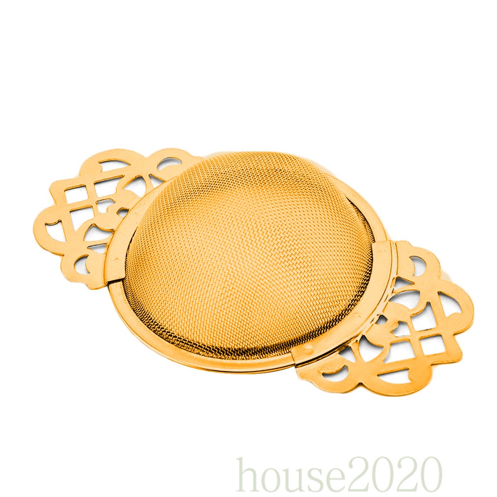 [HOUSE2020]Flower Edge Teapot Tea Infuser Stainless Steel Loose Coffee Leaf Tea Strainer Reusable Mesh Infuser