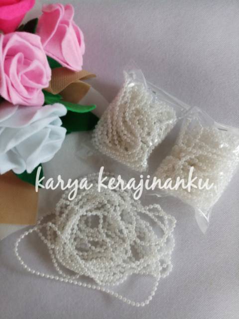 Mutiara renteng 3mm 5yard