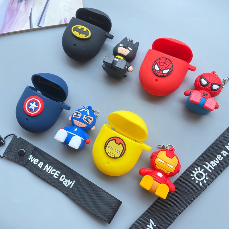 Soft Case Pelindung Headset Google Pixel Buds 2 Dengan Boneka Marvel Batman Spiderman