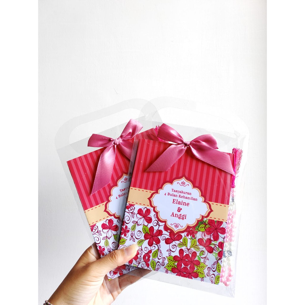 READY Souvenir Buku Tasyakuran 4/7 Bulan Kehamilan Softcover Termurah + Packaging Cantik