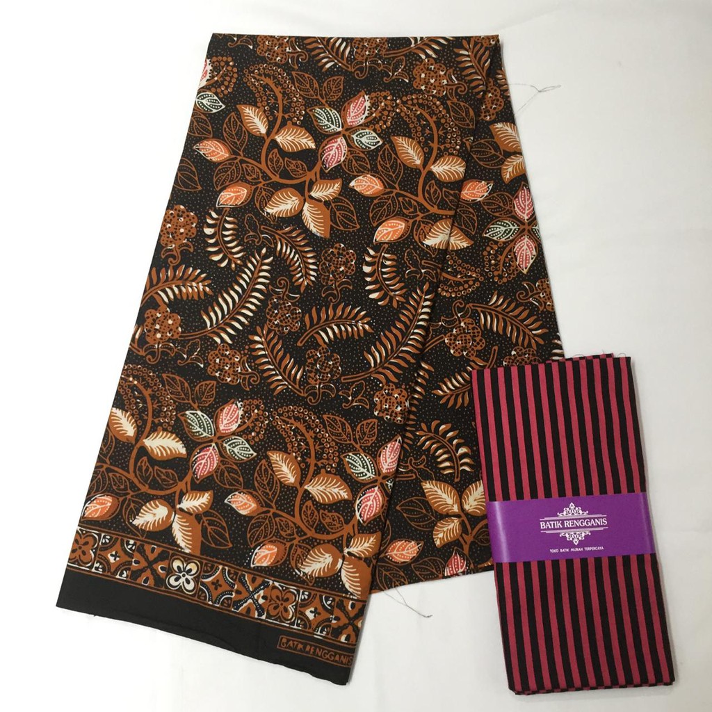 Kain Batik Parijoto dan Baju Pria Batik Parijoto Warna Sogan Coklat - 02