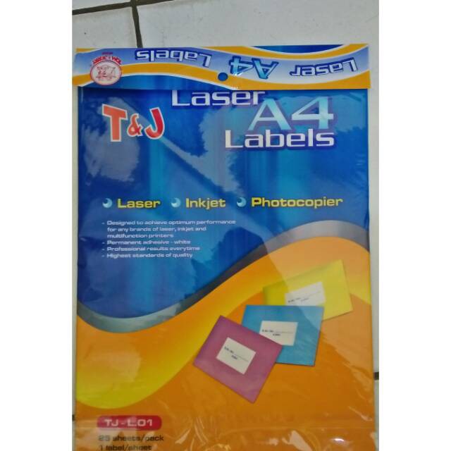 Kertas Label stiker A4