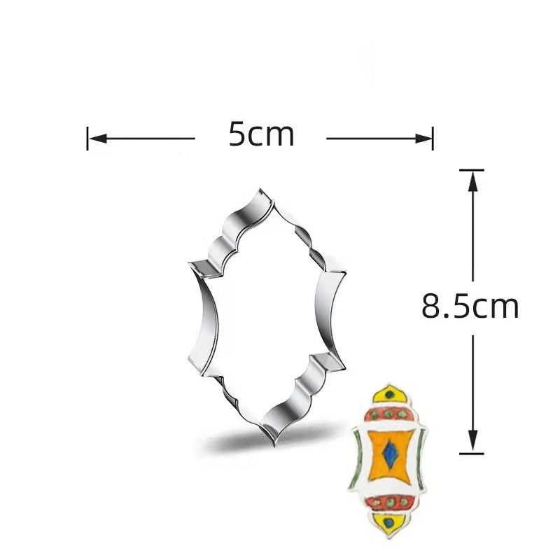 Cetakan Cookie Cutter Lentera Lebaran Idul Fitri Stainless Eid Mubarak