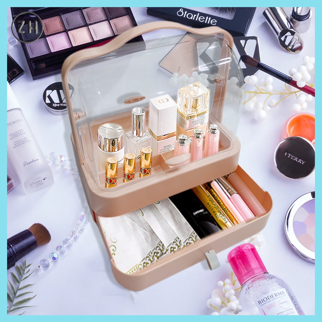 Rak Kosmetik Drawer Rak Kosmetik Jinjing Storage Box Organizer Tempat Penyimpanan Kosmetik Kotak Makeup/Cosmetics Storage Box/Laci&amp;Tempat Make Up/Rak Kosmetik Kotak Makeup