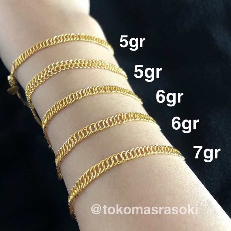 GELANG RANTE POLOS EMAS LM/LONDON