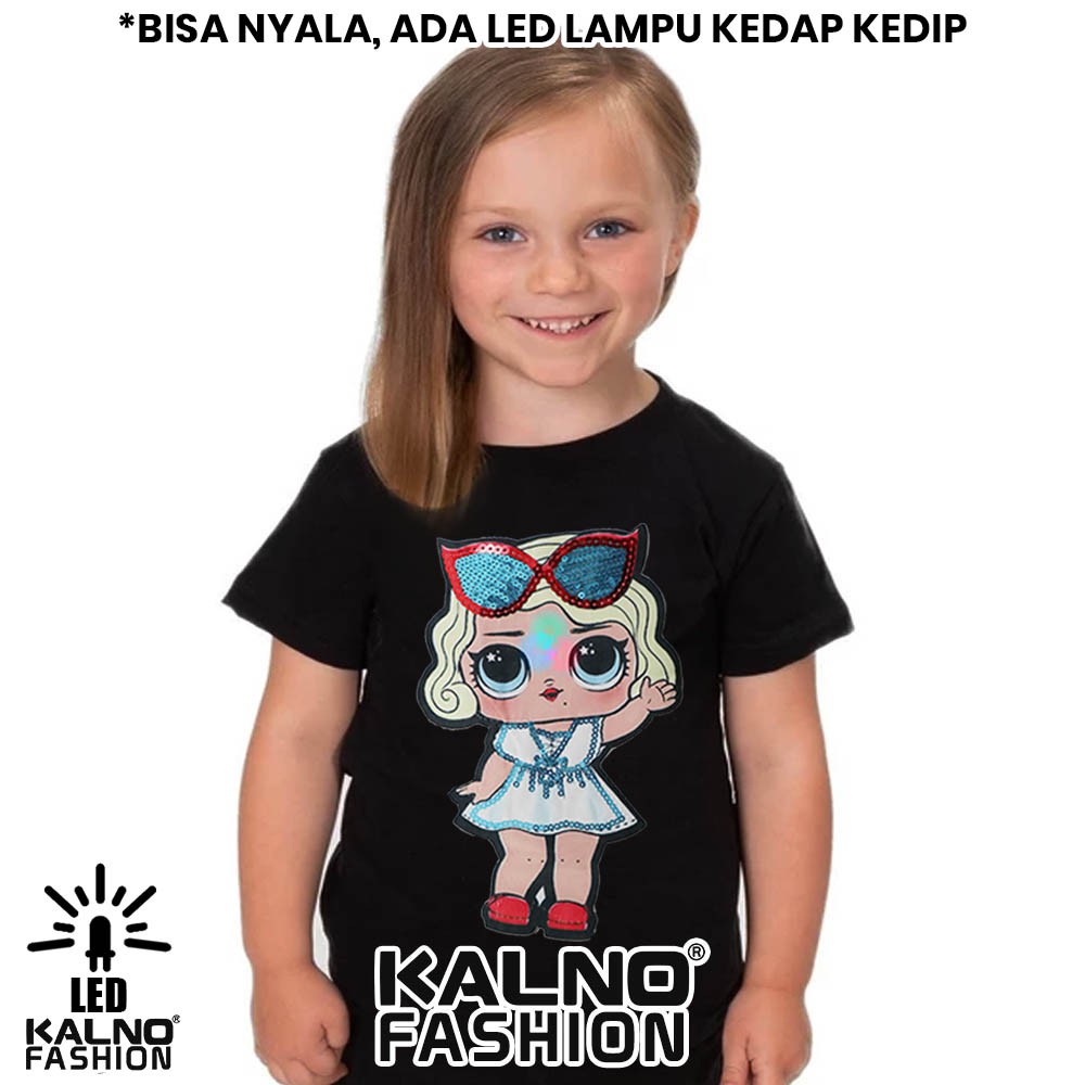 kaos baju anak LOL 1 LED umur 1 - 7 tahun bisa nyala - random karakter LOL KAOS LED KAOS NYALA