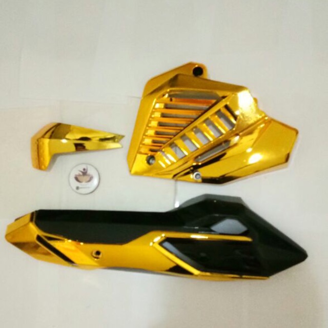 cover Tutup knalpot plus tutup radiator vario tehno 150 125 gold