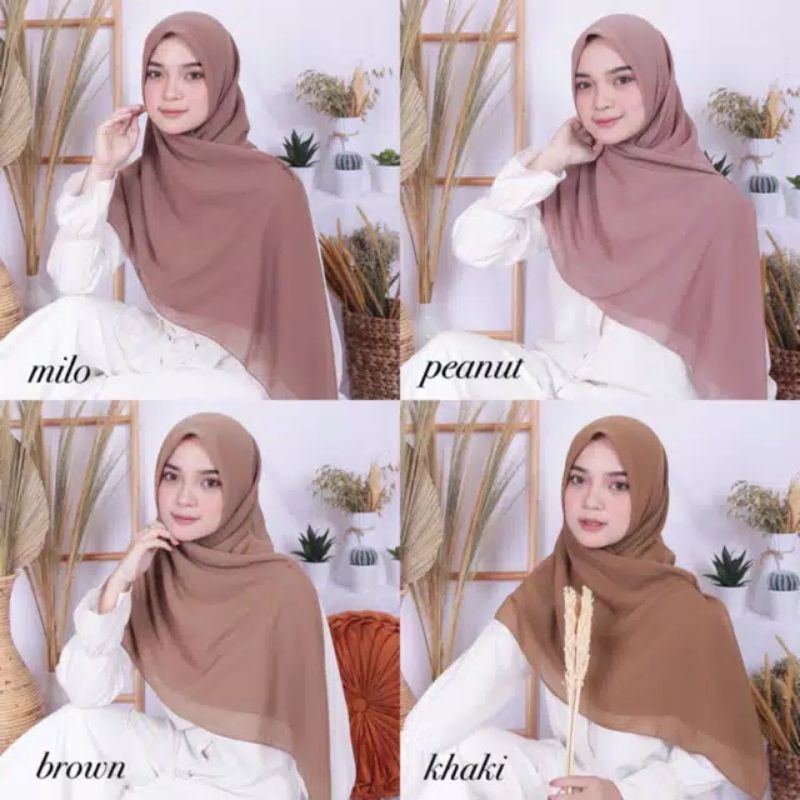 Bella Square Hijab Segi Empat Polycotton / Double Hycon / Double Chiffon &quot;Part 1&quot;