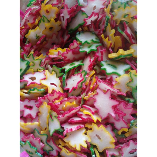 

kerupuk bintang warna warni / kerupuk warna berat 500gr