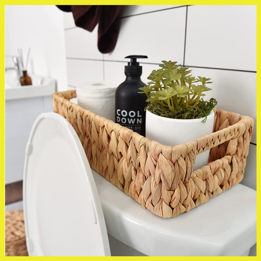 Napkin / Tray Panjang / Baki / Long Tray Anyaman Enceng Rangka Besi / Hampers box 37x15x7 cm