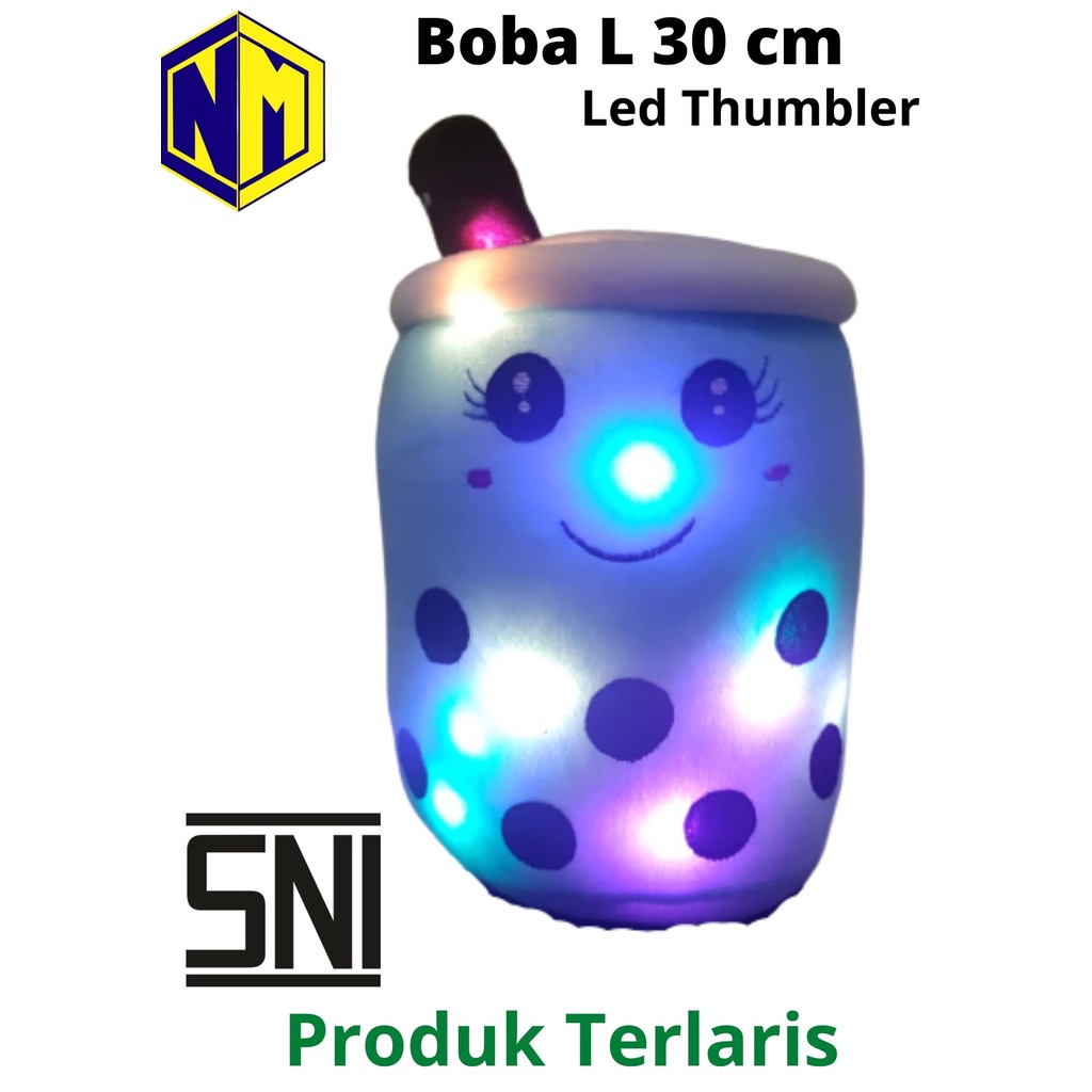 Boneka Boba Bantal Boba Besar 30 cm LED SNI Bst Seller