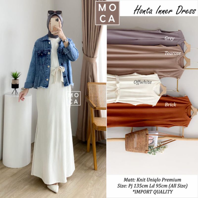HONTA INNER DRESS - ANEKA INNER DRESS BAHAN KAOS/KNIT UNIQLO IMPORT QUALITY