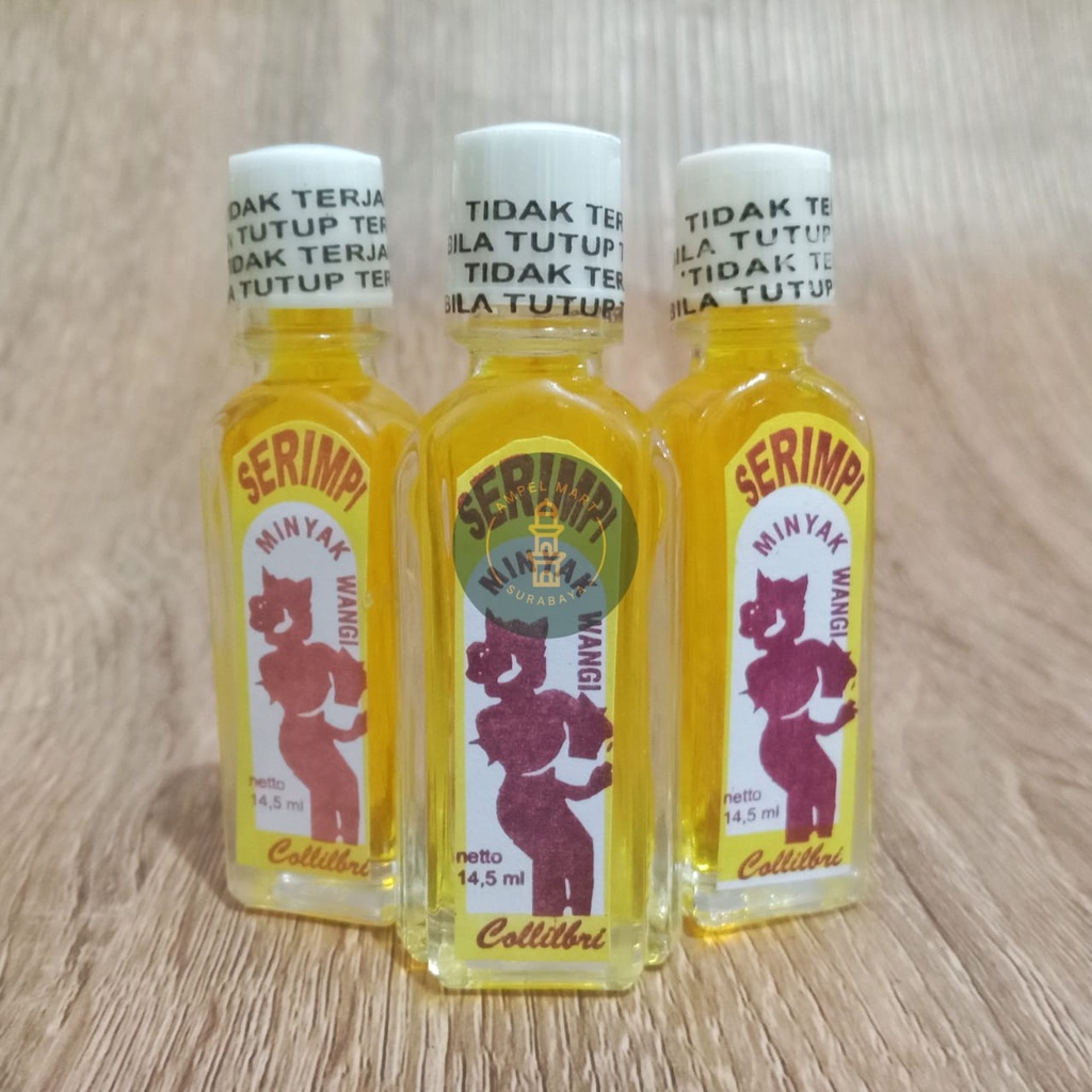 (1LUSIN) Minyak Wangi Serimpi Untuk JENAZAH/MAYAT Kemasan Kaca Ukuran KECIL BERSEGEL ORIGINAL 12 Pcs