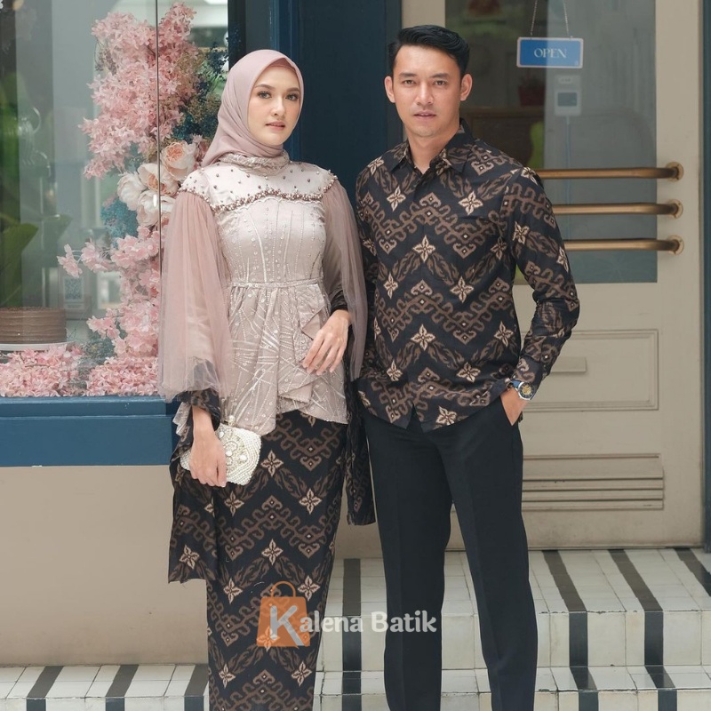 Kebaya Couple Vanilla Series Kebaya Batik Couple Terbaru Lamaran Wisuda Kondangan Tunangan Modern