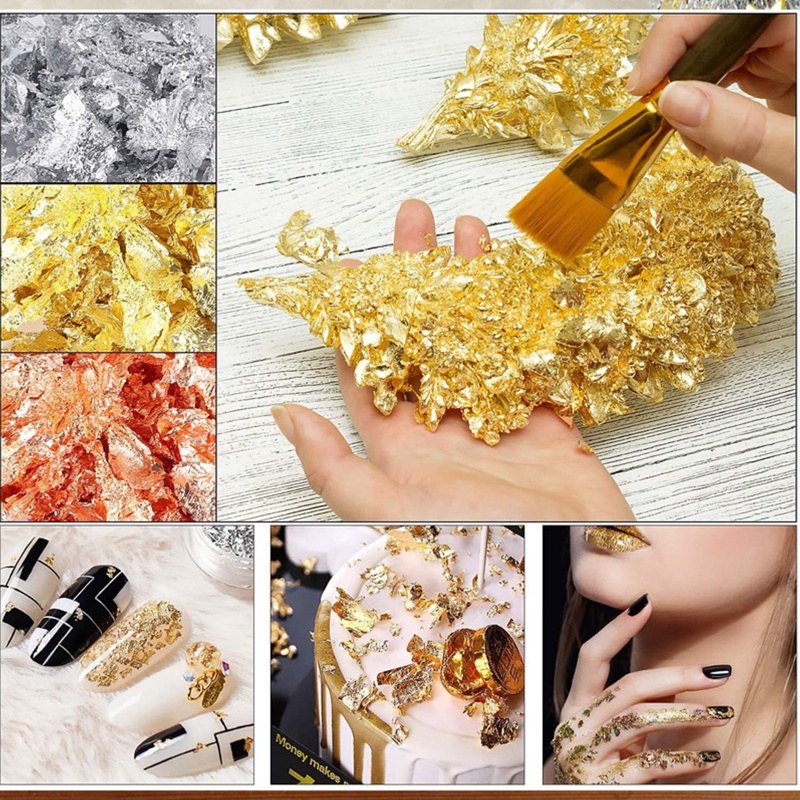 Siy Serpihan Foil Metalik Untuk Dekorasi Nail Art Diy