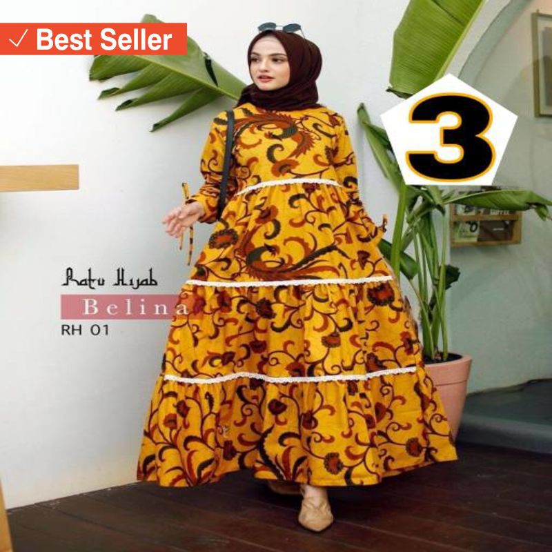 FASHION ALA KOREA BLACKPINK MURAH MERIAH / Gamis Batik  Syari Annur Ungguljaya Kekinian Jumbo