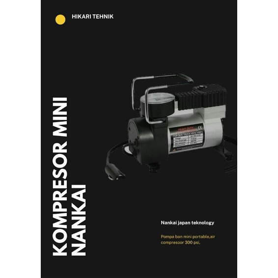 Pompa ban mobil elektrik kompressor mini portable