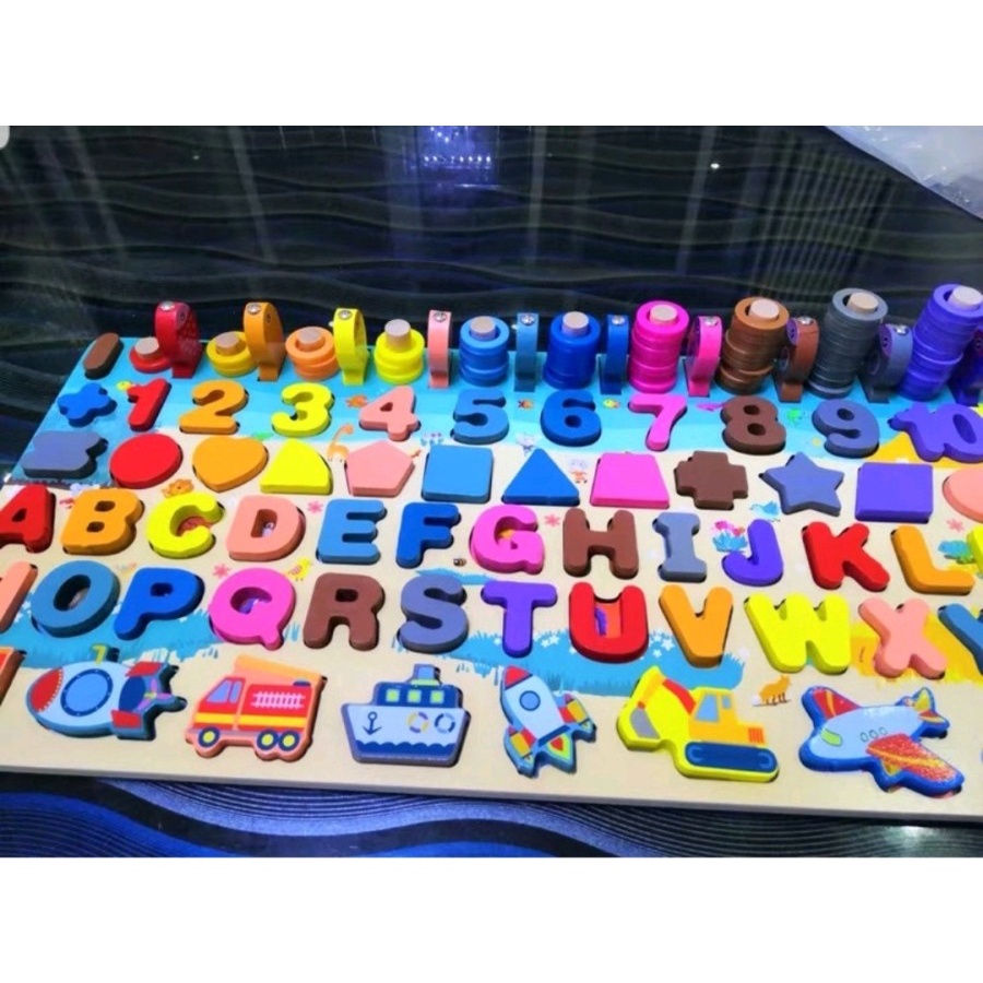 MULTIFUNCTION 7 IN 1 LEARNING BOARD - MAINAN EDUKASI ANAK MONTESSORI - BC