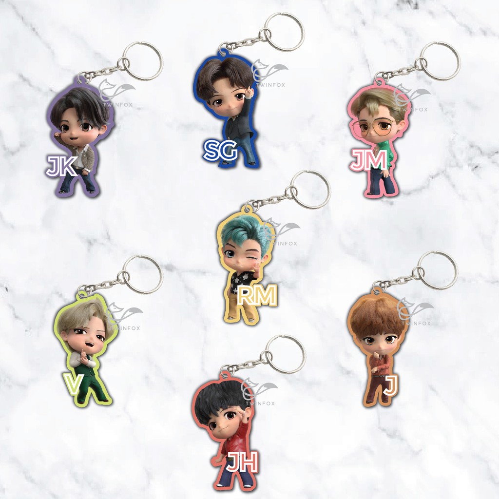 Gantungan Kunci Akrilik Tinytan Dynamite &amp; In The Seom I Kpop Keychain Merchandise Akrilik Murah