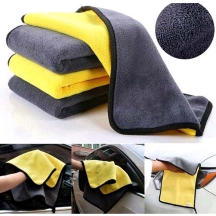 (RS)LAP MOBIL Kain Lap Microfiber Serbaguna 30x30cm Kain Lap Mobil Motor 2 Sisi Multifungsi