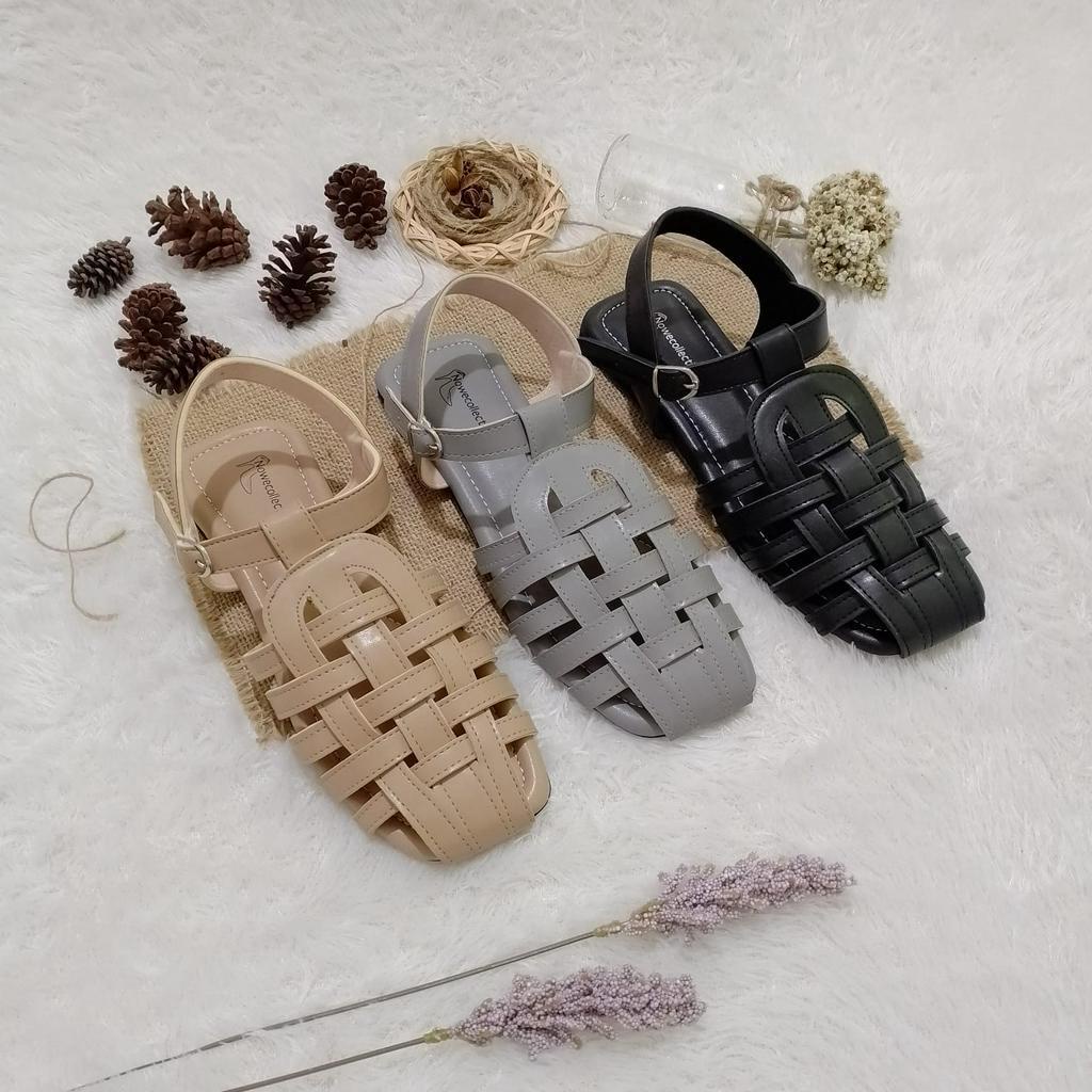 Sandal Flat Wanita POPPY Sandal Wanita Kekinian Kasual NESANH