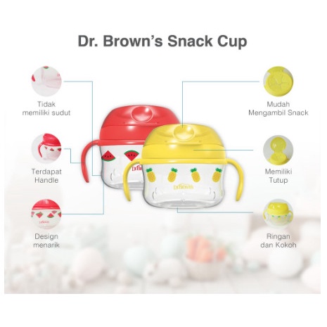 Dr. Brown'S Snack Cup Red  / Tempat Snack Bayi