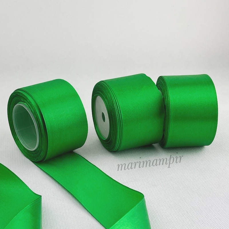 

PITA SATIN KAIN 2 INCI / 5 CM WARNA HIJAU TUA #019