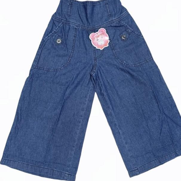 celana panjang kulot levis anak perempuan untuk umur 5-14 tahun - biru tua, 8