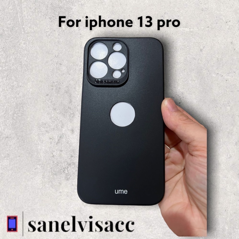 Case Iphone 13 Pro / Casing Iphone 13 Pro , Softcase Silikon Black Dove Protection Camera - Hitam Um