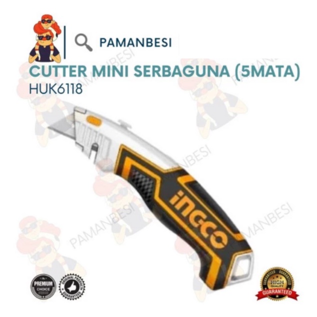 

CUTTER MINI SERBAGUNA (5MATA) / PEMOTONG KERTAS / PISAU INGCO HUK6118