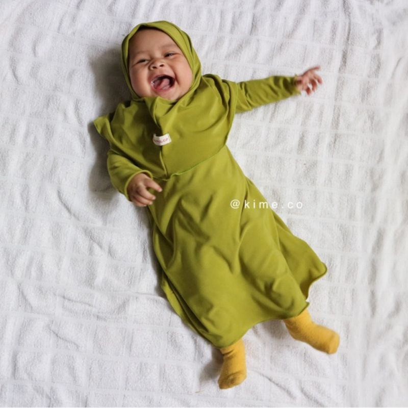 gamis bayi perempuan 0-6bulan baju muslim anak perempuan 1-2 tahun setelan baju anak cewe terbaru
