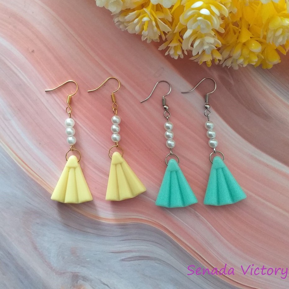 Senada Victory Anting Juntai Mutiara Kipas Cantik Anting Wanita SVA302