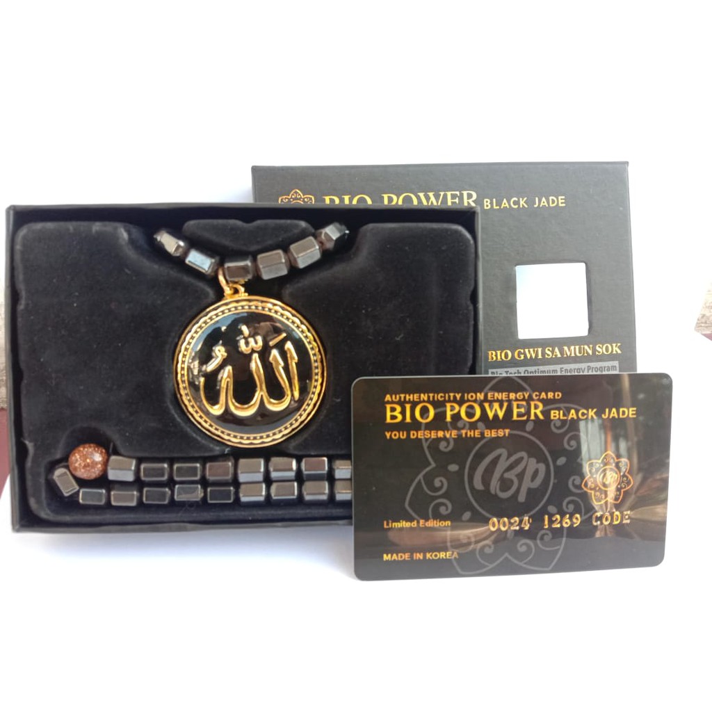 Kalung Gelang Kesehatan BIO POWER Black Jade