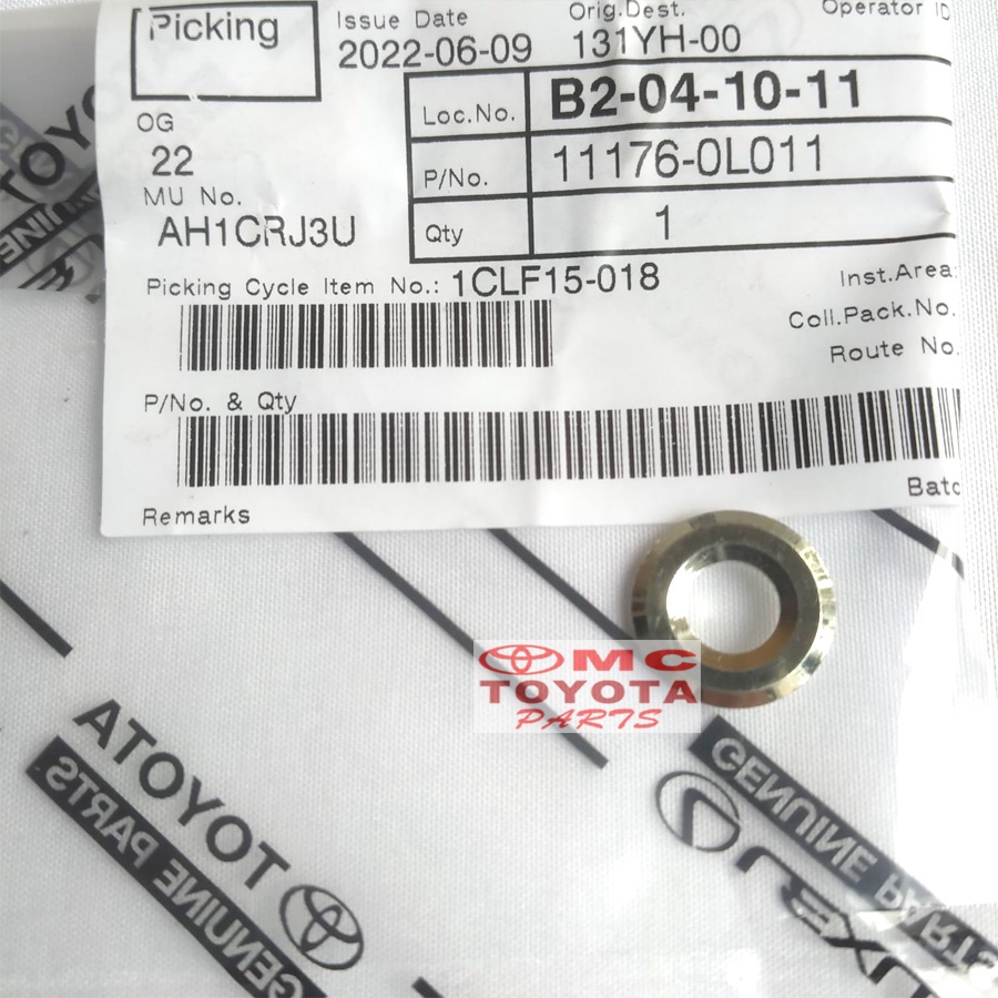 Ring Nozzle Dudukan Injector Innova Fortuner Hilux Diesel 11176-0L011